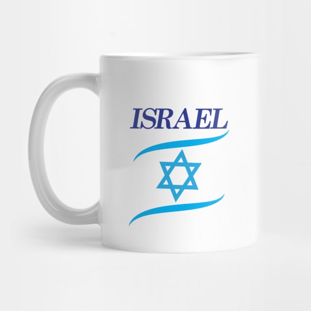 Happy Israel Independence Day Blue Star of David, Israeli flag by sofiartmedia